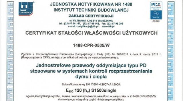 Rewolucja na rynku przewodów oddymiających typu PD