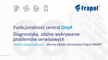 Film instruktażowy. Serwis central wentylacyjnych OnyX. Monity diagnostyczne, alarmy. Odc.8 .