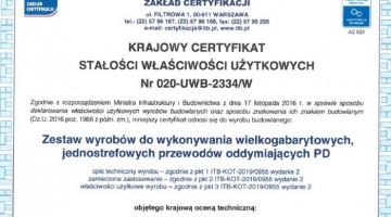 Zwiększony zakres wymiarowy przewodów PD